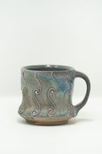 Waves Mug - Wood/ Soda Fired