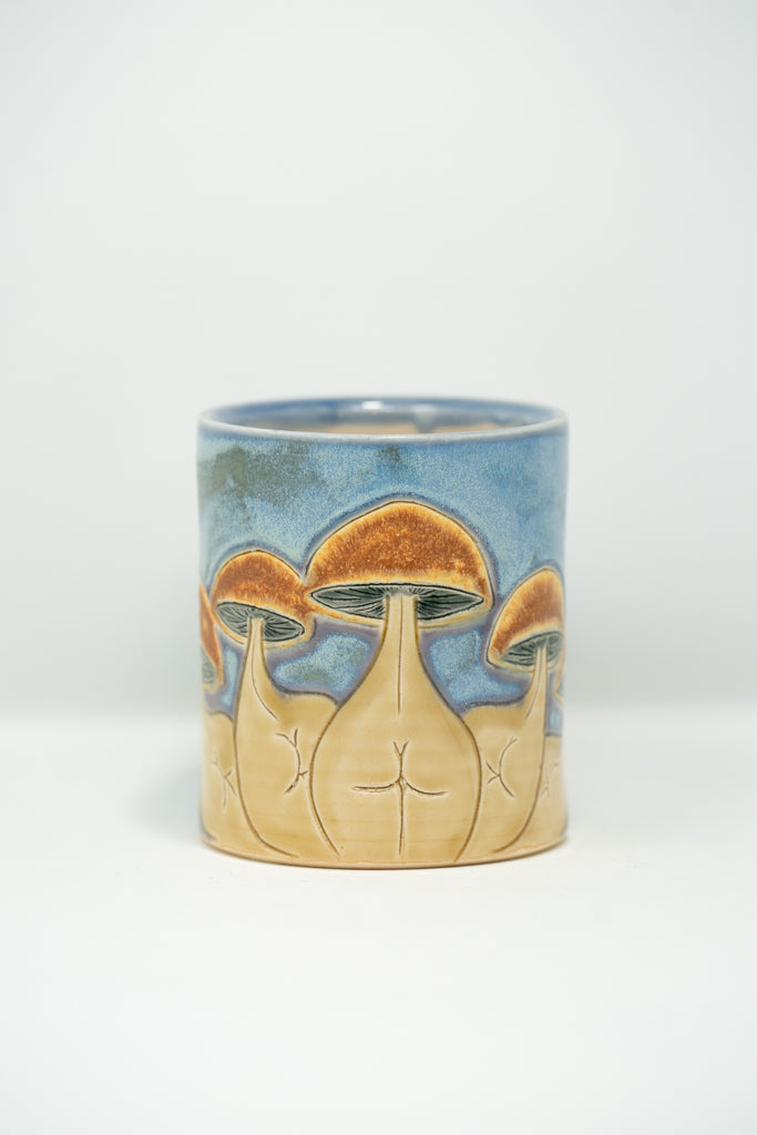 Buttshroom Mug - Mottled Blue