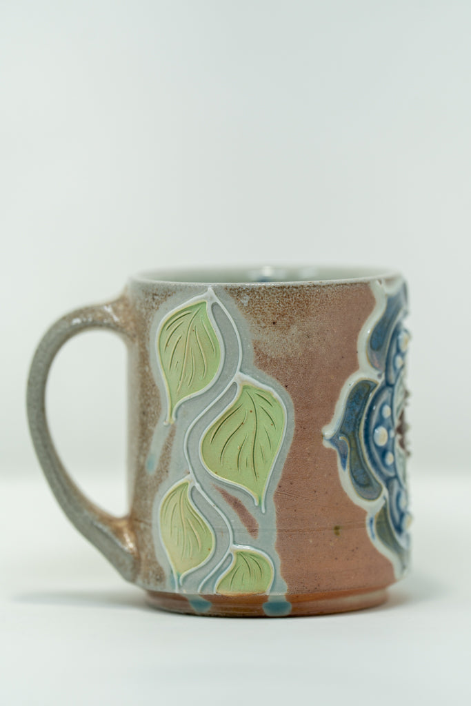 Soda Fired Mandala Mug