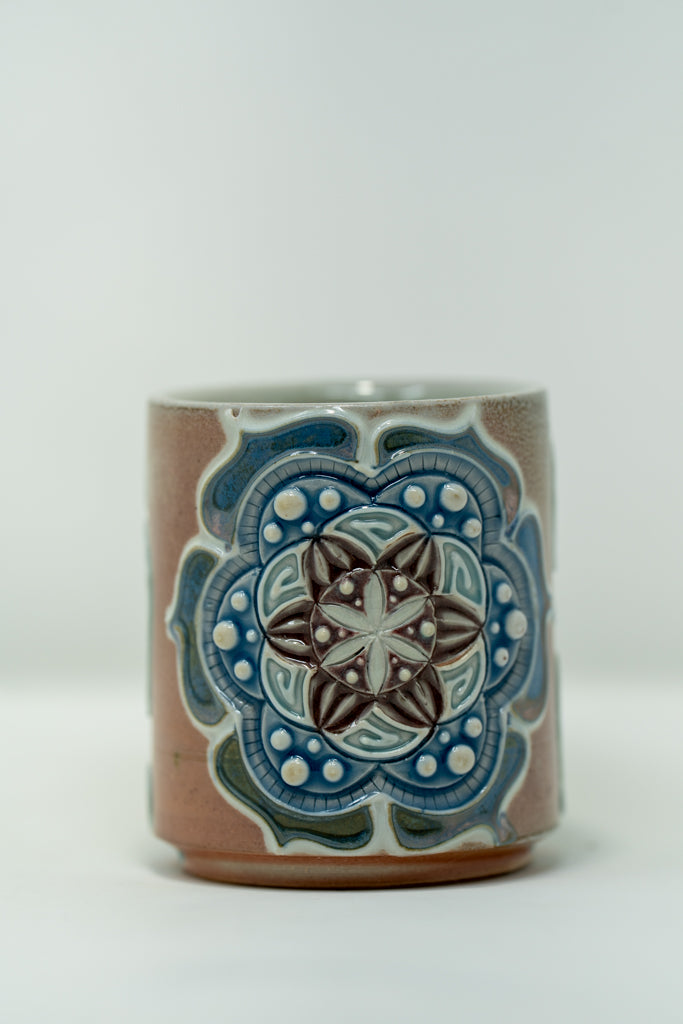 Soda Fired Mandala Mug