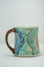 Abstract Slip Trailed Mug