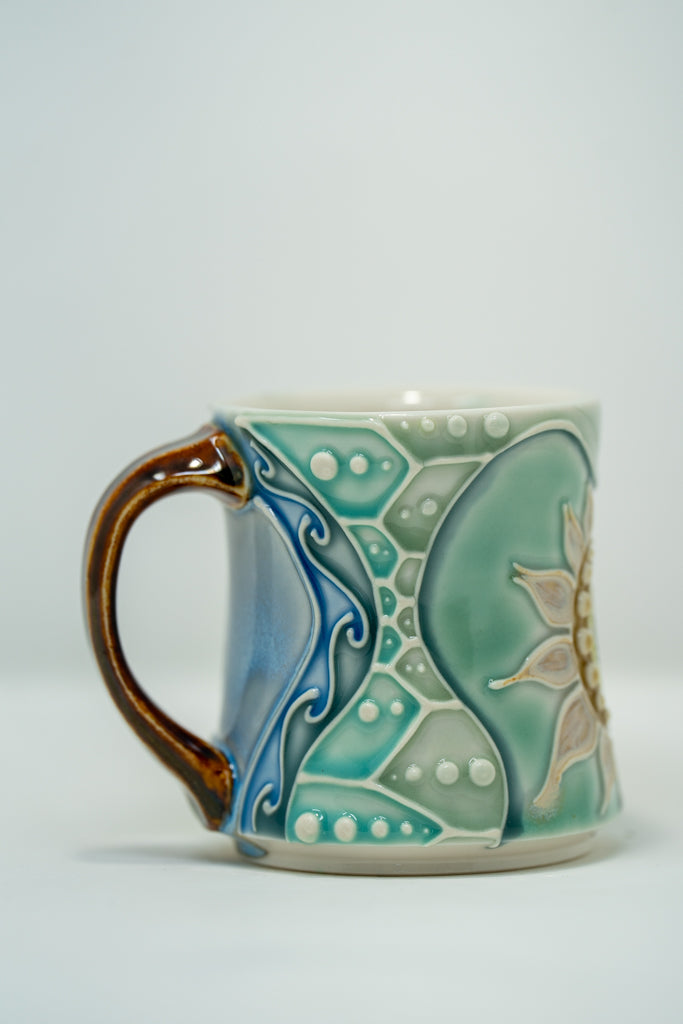 Abstract Slip Trailed Mug