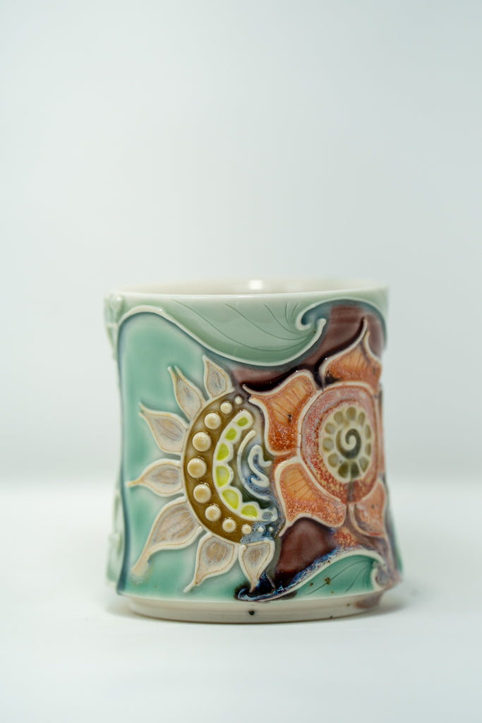 Abstract Slip Trailed Mug