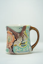 Abstract Slip Trailed Mug